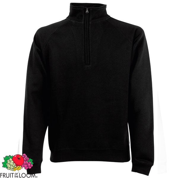 Premium 70/30 zip-neck sweatshirt