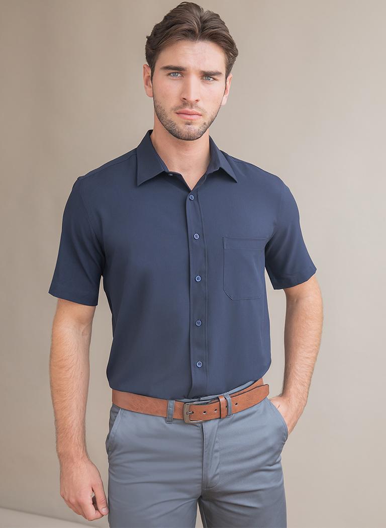 Wicking antibacterial short sleeve shirt
