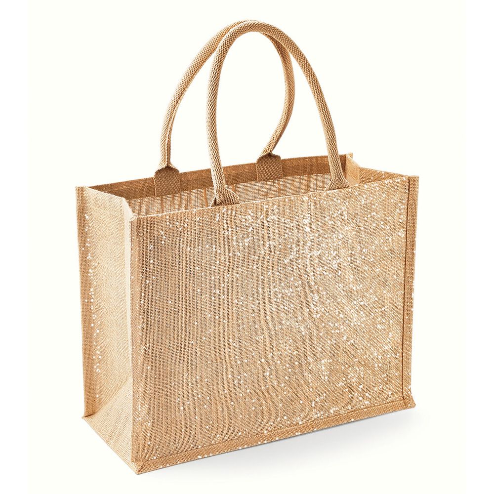 Shimmer jute shopper