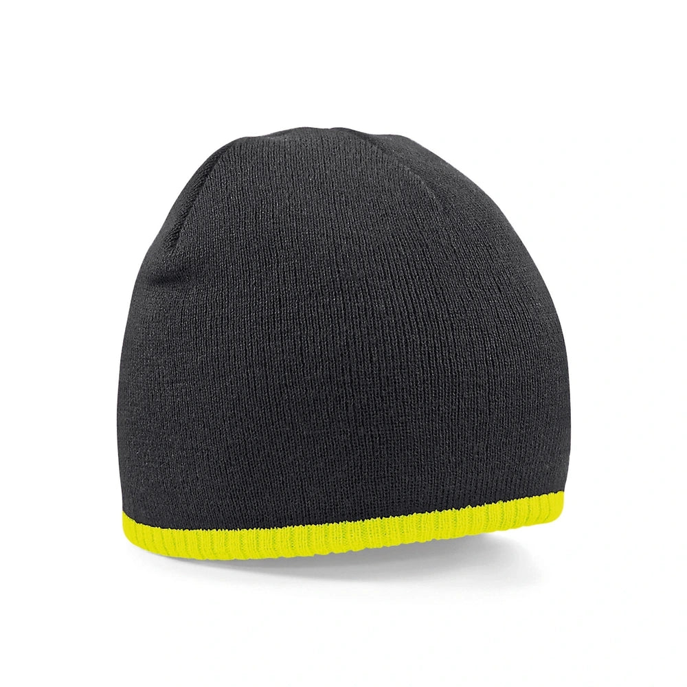 Two-tone pull-on beanie