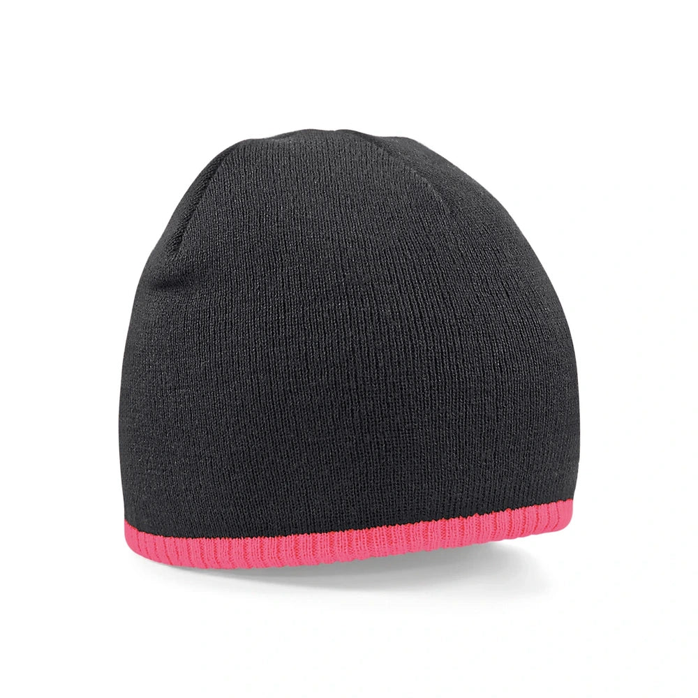 Two-tone pull-on beanie