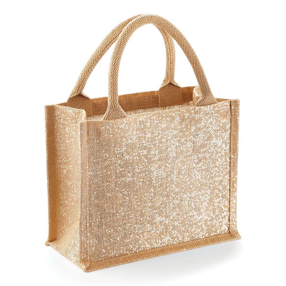 Shimmer jute mini gift bag
