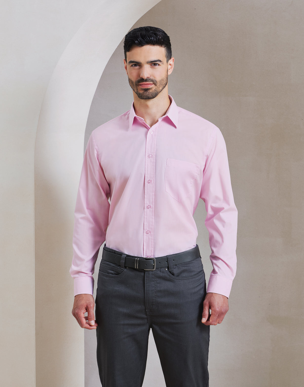 Long sleeve poplin shirt