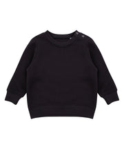 Crew neck sweatshirt with shoulder poppers