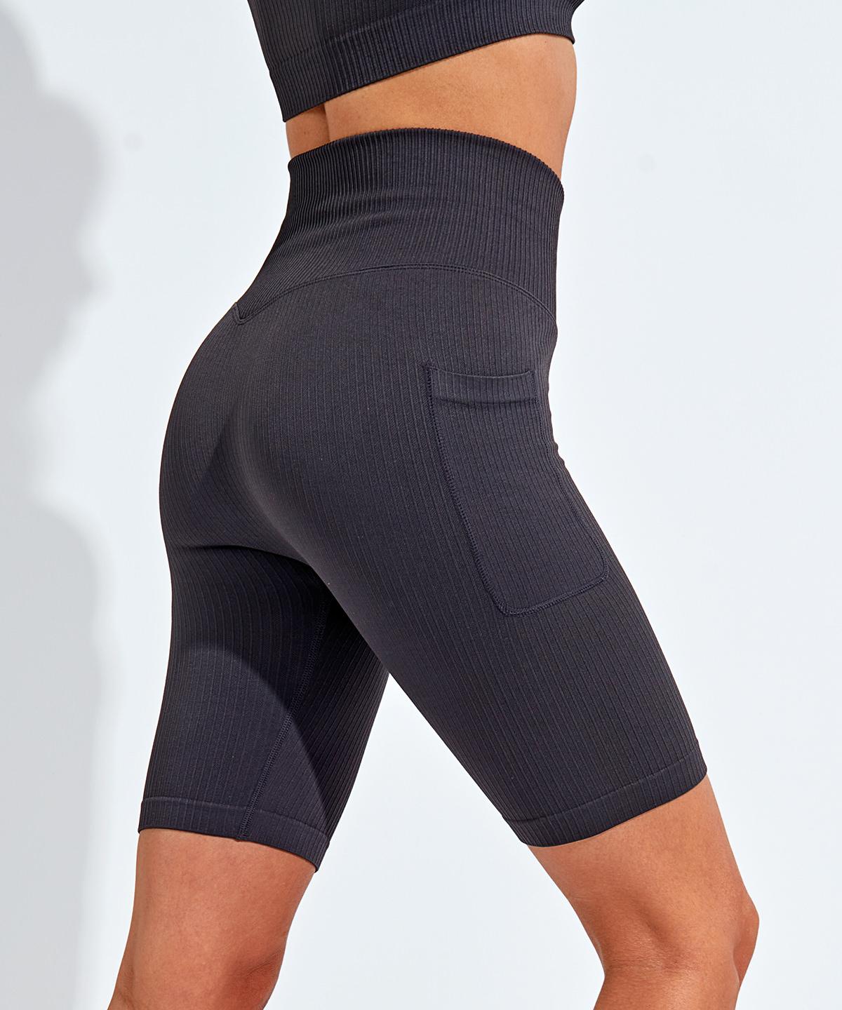 Women's TriDri® ribbed seamless "3D fit" cycle shorts