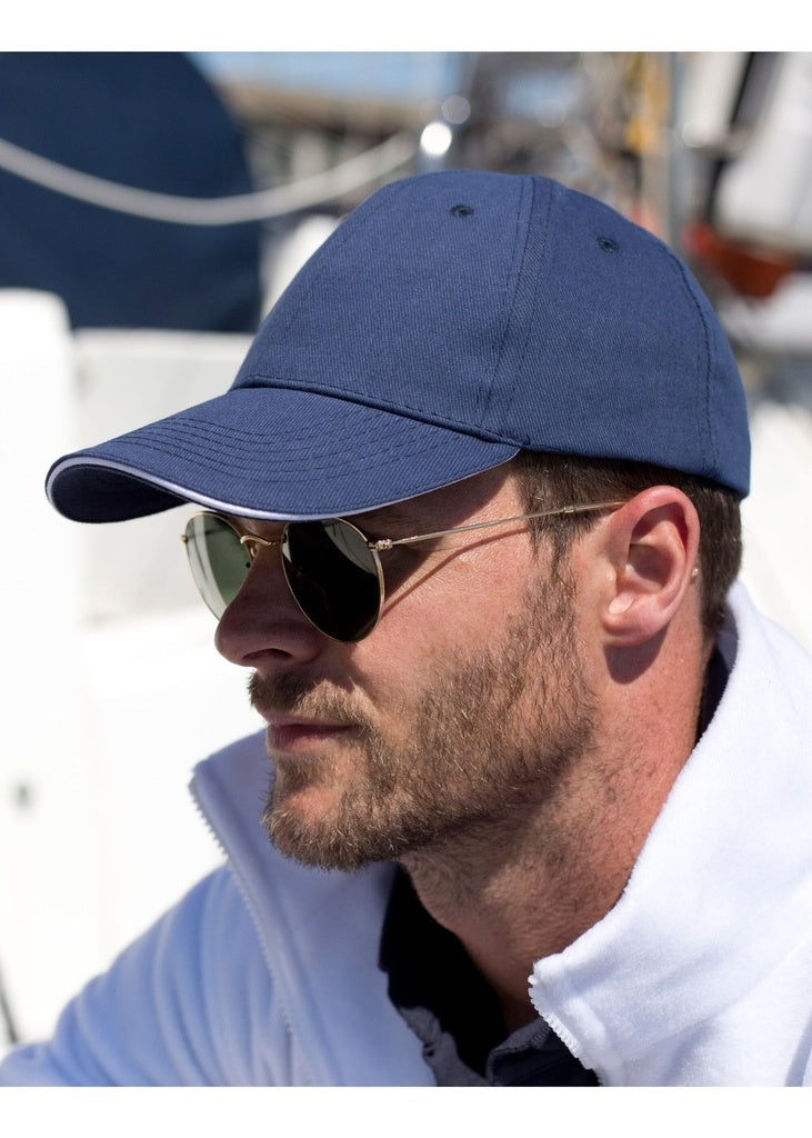 Memphis brushed cotton low-profile sandwich peak cap