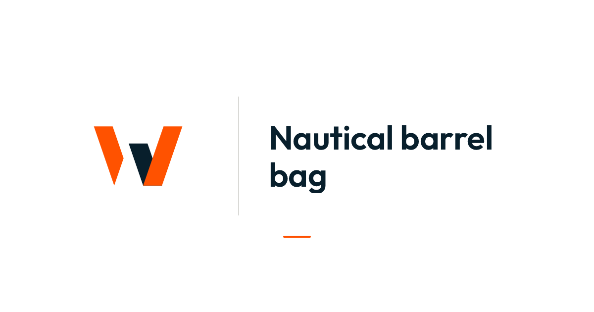 Nautical barrel bag