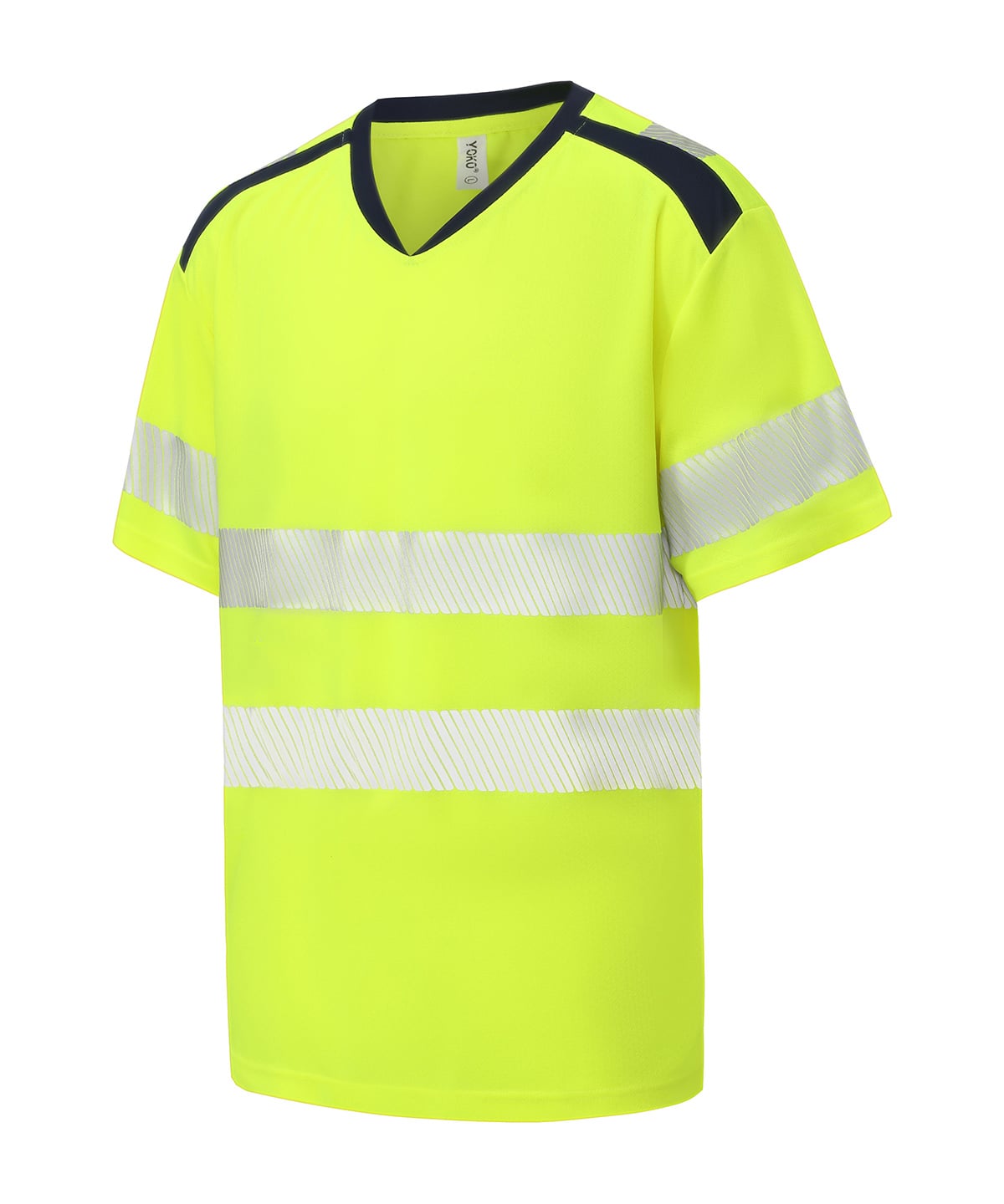 Hi-vis mandarin collar comfort trim t-shirt (HVJ430)