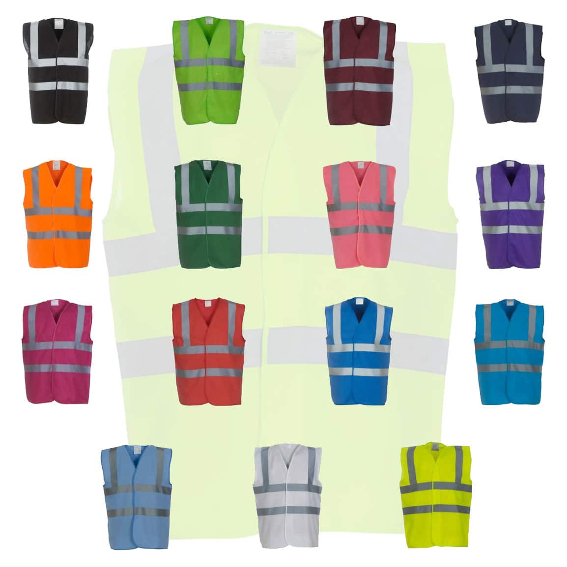 Hi-vis reflective border kids waistcoat (HVW102CH)