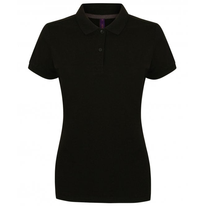 Women's micro-fine piqué polo shirt