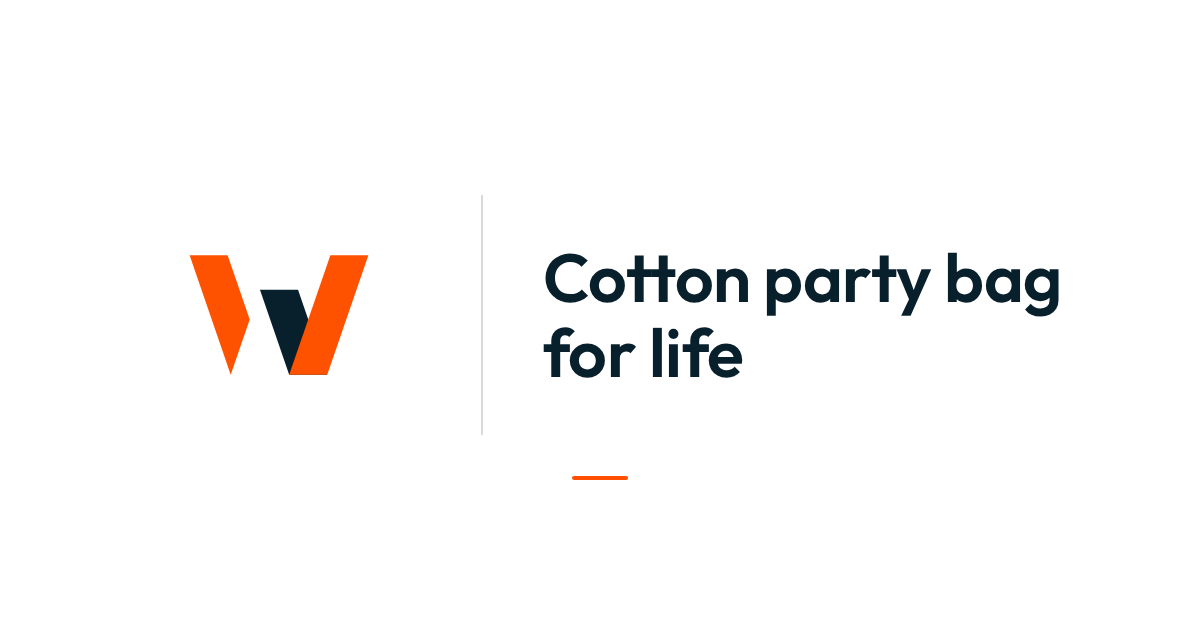 Cotton party bag for life