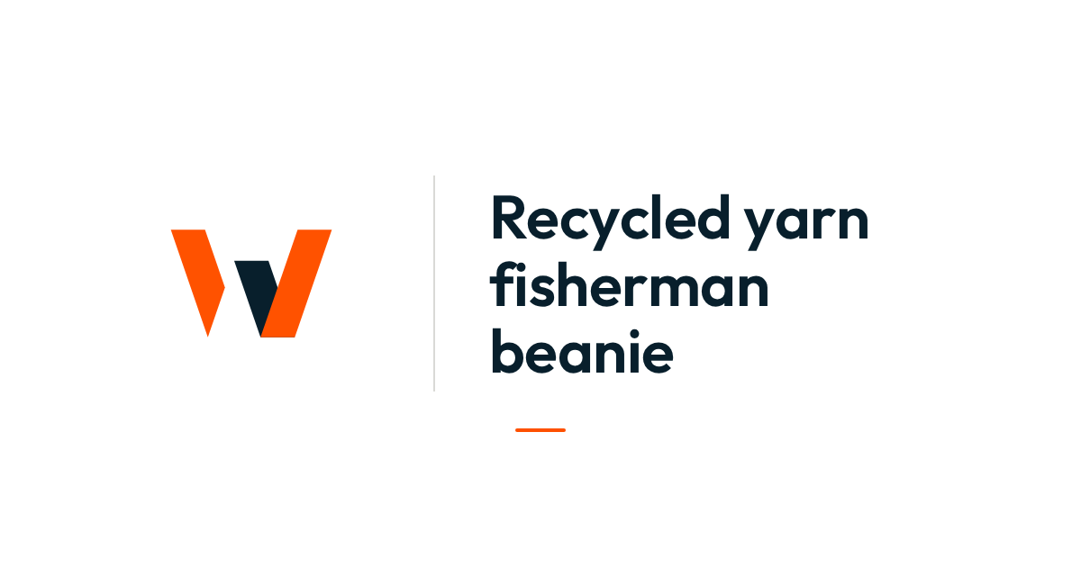 Recycled yarn fisherman beanie