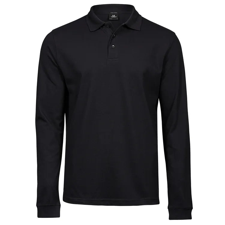 Luxury stretch long sleeve polo (1406)