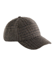 Wool blend check cap