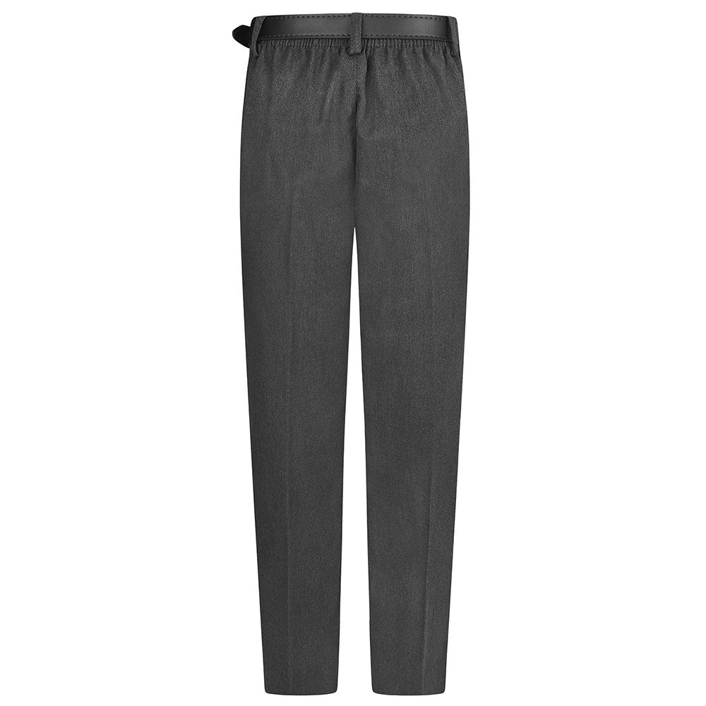 Zeco Grey Elastic Belted Eco-Trouser (BT3056)