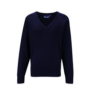 Lancaster High Plain Navy Jumper (V-Neck)