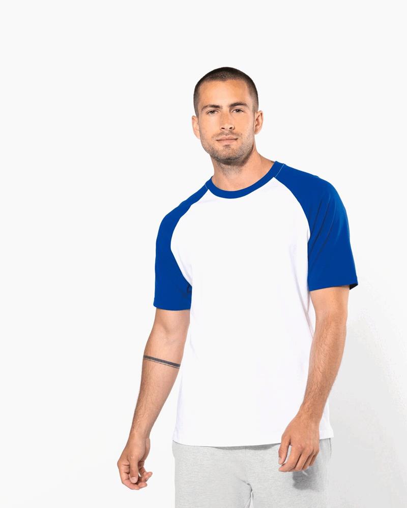 Baseball Short-sleeved two-tone T-shirt