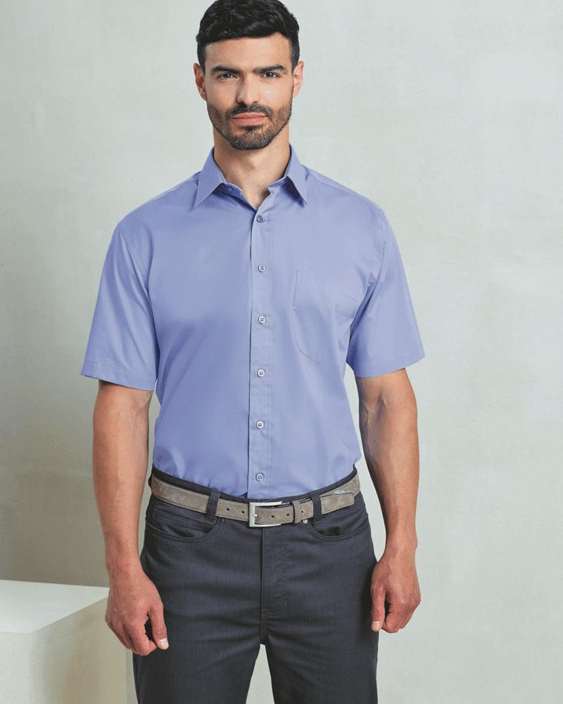 Short sleeve poplin shirt