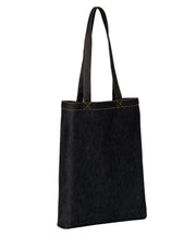 Denim ‘flat base’ shopper
