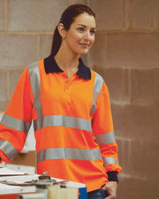 Hi-vis long sleeve polo (HVJ310)