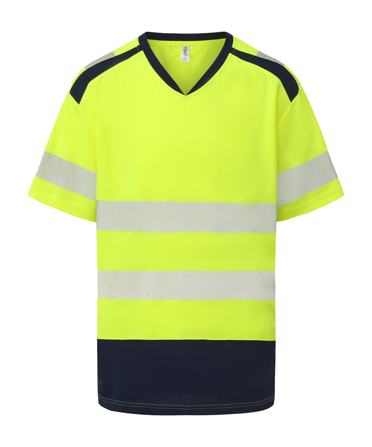 Hi-vis mandarin collar comfort trim t-shirt (HVJ430)