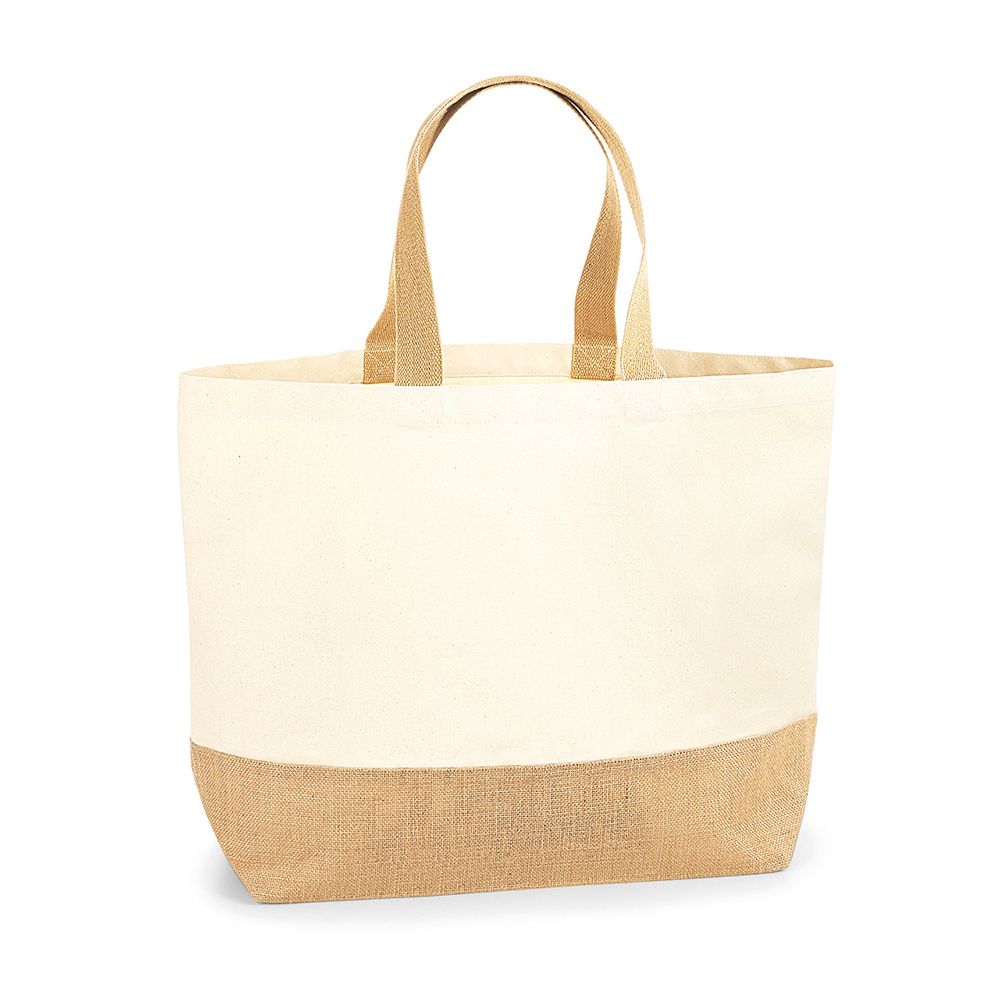 Jute base canvas tote XL