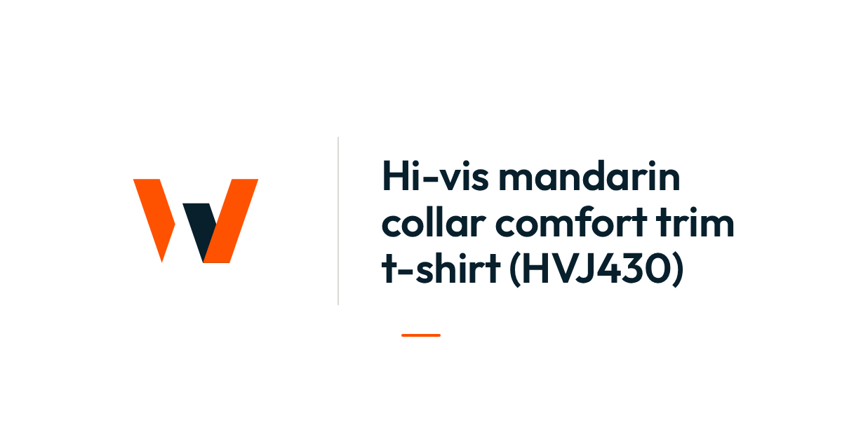 Hi-vis mandarin collar comfort trim t-shirt (HVJ430)