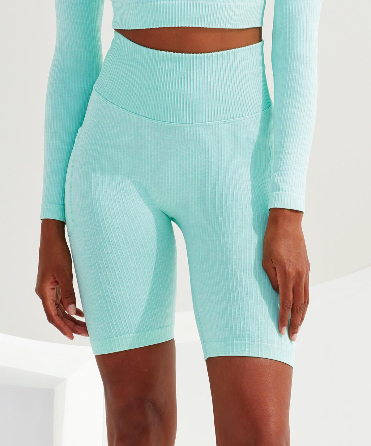 Women's TriDri® ribbed seamless "3D fit" cycle shorts