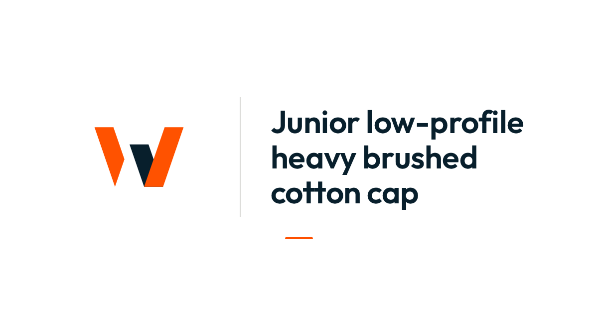 Junior low-profile heavy brushed cotton cap
